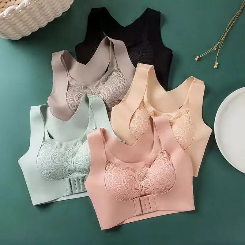 Butterfly wings High Quality Too Soft & Comfortable Push Up Removable Padded full Back Support Sports Bra